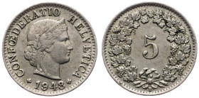 Switzerland, 5 Rappen 1948, Bern