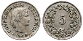 Switzerland, 5 Rappen 1949, Bern