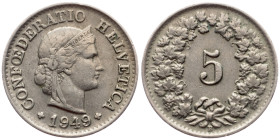Switzerland, 5 Rappen 1949, Bern