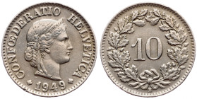 Switzerland, 10 Rappen 1949, Bern