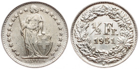 Switzerland, 1/2 Franc 1951, Bern