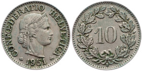 Switzerland, 10 Rappen 1951, Bern