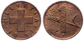 Switzerland, 1 Rappen 1951, Bern