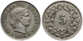 Switzerland, 5 Rappen 1954, Bern