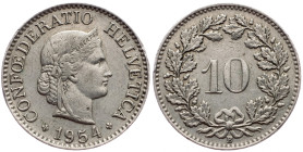 Switzerland, 10 Rappen 1954, Bern