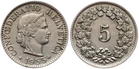 Switzerland, 5 Rappen 1955, Bern