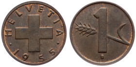 Switzerland, 1 Rappen 1955, Bern