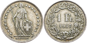 Switzerland, 1 Franc 1957