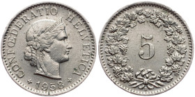 Switzerland, 5 Rappen 1958, Bern