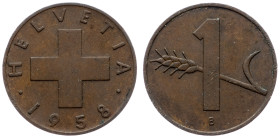 Switzerland, 1 Rappen 1958, Bern