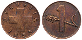 Switzerland, 1 Rappen 1958, Bern