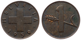 Switzerland, 1 Rappen 1959, Bern