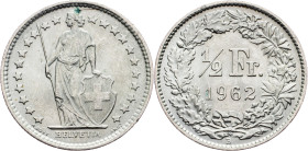 Switzerland, 1/2 Franc 1962