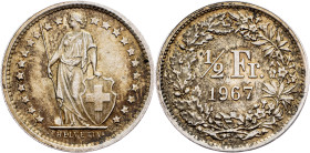 Switzerland, 1/2 Franc 1967