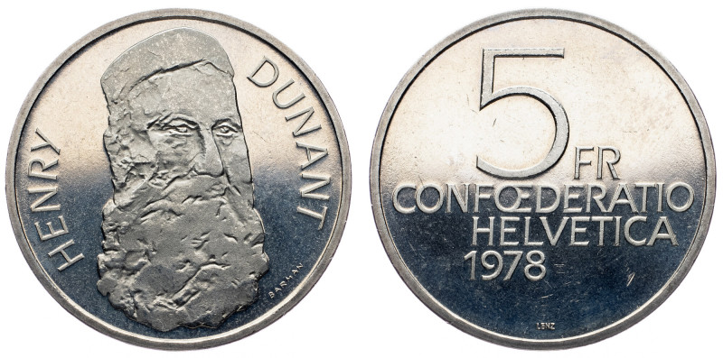 Switzerland, 5 Francs 1978, Bern Switzerland, 5 Francs 1978, Bern, KM# 56; UNC
...