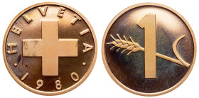 Switzerland, 1 Rappen 1980, Bern