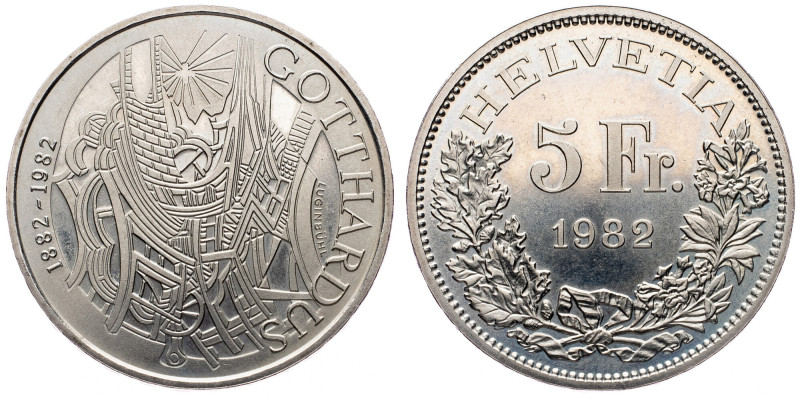 Switzerland, 5 Francs 1982, Bern Switzerland, 5 Francs 1982, Bern, KM# 61; UNC
...