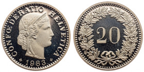 Switzerland, 20 Rappen 1983, Bern