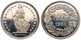 Switzerland, 1/2 Franc 1984, Bern