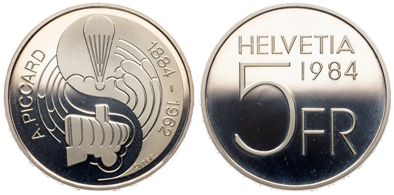 Switzerland, 5 Francs 1984, Bern Switzerland, 5 Francs 1984, Bern, KM# 63; PROOF...