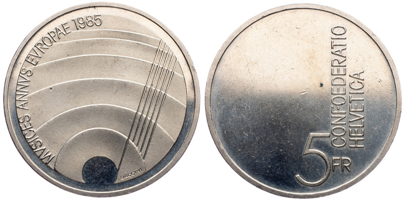 Switzerland, 5 Francs 1985, Bern Switzerland, 5 Francs 1985, Bern, KM# 64; UNC
...