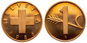 Switzerland, 1 Rappen 1986, Bern
