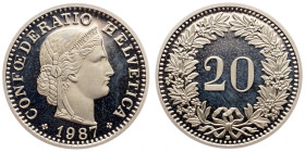 Switzerland, 20 Rappen 1987, Bern