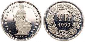 Switzerland, 1/2 Franc 1990, Bern
