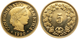 Switzerland, 5 Rappen 1990, Bern