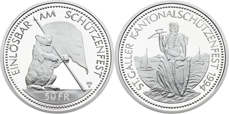 Switzerland, 50 Francs 1994 Switzerland, 50 Francs 1994, Ag, HMZ 2# 1348l, X# S4...