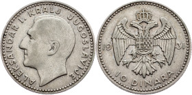 Yugoslavia, 10 Dinara 1931