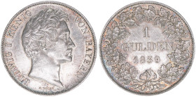 Ludwig I. 1825-1848
Bayern. Gulden, 1839. 10,59g
AKS 78
vz+