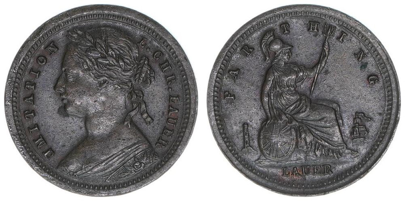 Victoria
Nürnberg Reichsstadt. Lauer Farthing Token, ohne Jahr. 0,60g
vz