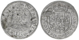 Franz Ludwig von Pfalz Neuburg 1683-1732
Schlesien Breslau. 1 Kreuzer, 1700. 0,76g
FuS 2745
ss