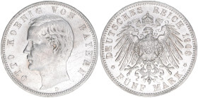 Otto 1886-1913
Bayern. 5 Mark, 1908 D. 27,69g
J.46
Avers Kr.
ss+