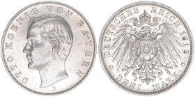 Otto 1886-1913
Bayern. 3 Mark, 1912 D. 16,64g
J.47
vz-