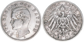 Otto 1886-1913
Bayern. 2 Mark, 1906 D. 11,00g
J.45
ss