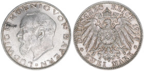 Ludwig III. 1913-1918
Bayern. 2 Mark, 1914 D. 11,11g
J.51
vz-