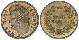 Rechenpfennige und Spielgeld
Reichsstadt Nürnberg. Spielmarke, ohne Jahr. 2,21g
ss