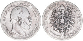 Wilhelm I. 1861-1888
Preussen. 2 Mark, 1876 B. 10,77g
J.96
s/ss