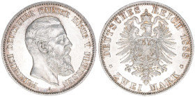 Friedrich III. 1888
Preussen. 2 Mark, 1888 A. 11,11g
J.98
stfr-