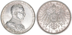 Wilhelm II. 1888-1918
Preussen. 2 Mark, 1913 A. 25-jähriges Regierungsjubiläum
11,11g
J.111
vz+