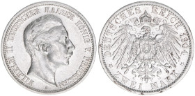 Wilhelm II. 1888-1918
Preussen. 2 Mark, 1904 A. 11,05g
J.102
ss