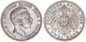 Wilhelm II. 1888-1918
Preussen. 2 Mark, 1906 A. 11,05g
J.102
ss+