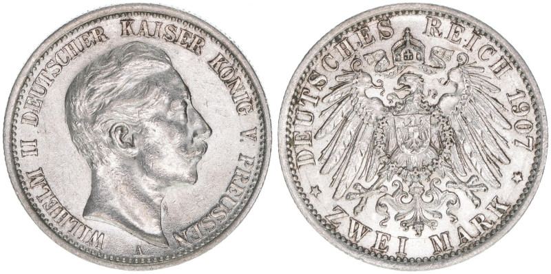 Wilhelm II. 1888-1918
Preussen. 2 Mark, 1907 A. 11,12g
J. 102
vz