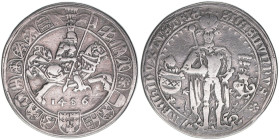 Erzherzog Sigismund 1446-1496
Guldiner, 1486. bei dieser Prägung handelt es sich um die älteste Talerprägung der Welt - sehr seltenes Original.
Hall
3...