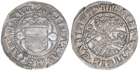 Maximilian I. 1490-1519
1/2 Batzen, 1514. Wien oder Graz
2,05g
Egg 17
vz
