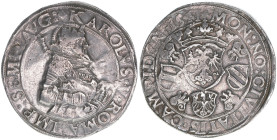 Karl V. 1519-1556
Taler 1541, Kempten. 28,86g
Dav.9365
kl. Zainende, HSp.?
ss