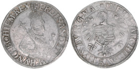 Ferdinand I. 1522-1558-1564
Taler, ohne Jahr. selten
Wien
28,15g
Mm. Adam Hartmann, Dav.8010
minimal berieben
ss/vz
