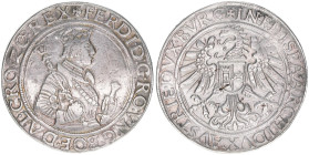 Ferdinand I. 1522-1558-1564
Taler, ohne Jahr. Hall
27,72g
MT 114
ss/vz